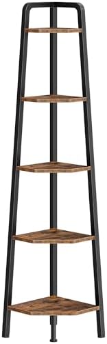 CHOEZON Corner Shelf, 5-Tier Ladder Corner Shelf, Ladder Bookshelf, 59.6&quot...