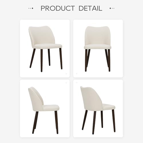 COLAMY Upholstered Dining Chairs Set of 4, Modern Fabric Dining Room Kitchen ...