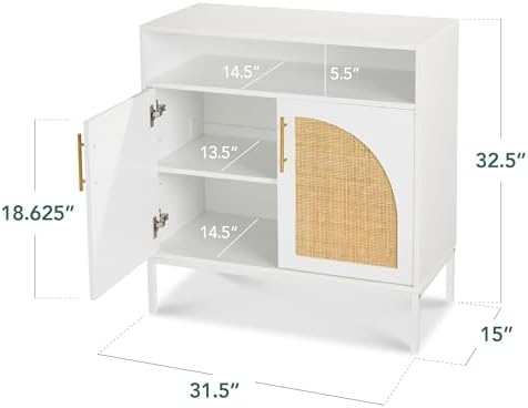 Best Choice Products Rattan Sideboard Buffet Cabinet, Entryway Table, Accent ...