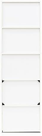 Furinno LUDER Book Shelf, 5-Tier Bookshelf, Bookcase with Open Shelves, 9.4 x...