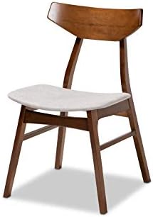 Baxton Studio Timothy Mid-Century Modern Transitional Light Grey Fabric Uphol...