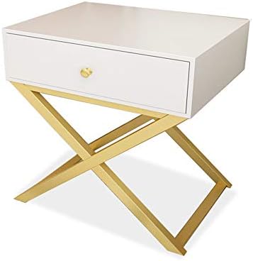 Telephone Table, Bedside Table with 1 Drawer Storage Rack Living Room Sofa Si...