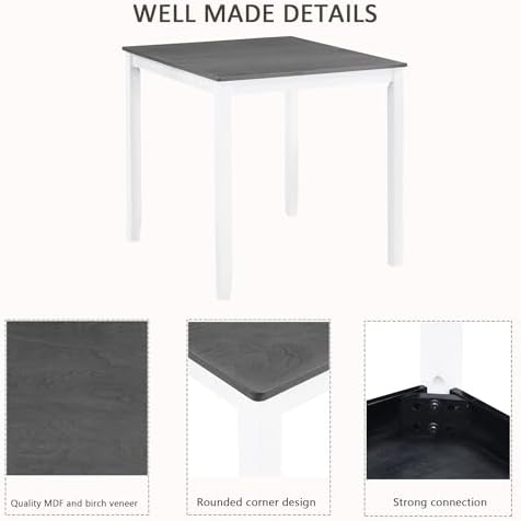 Harper & Bright Designs 5-Piece Counter Height Dining Table Set with 4 Ch...