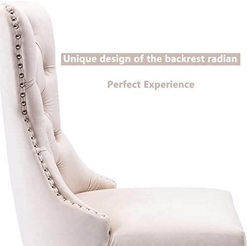 Virabit Upholstered Dining Chairs Set of 4, Velvet Tufted Dining Chairs with ...
