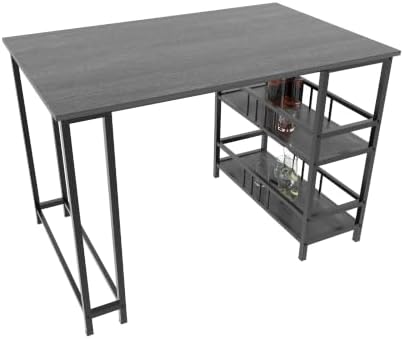 KEIKI 5-Piece Kitchen Dinner Table Set for 4 Dining with Storage, Grey