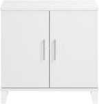 Bush Furniture Somerset Small Accent Storage Cabinet with Doors and Shelves in White, 2 Door Organizer for Home Office, Living Room, Kitchen Pantry, Entryway