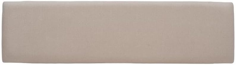 Pemberly Row 60" Wood/Fabric Bench, Smokey White Finish, Beige Upholster...