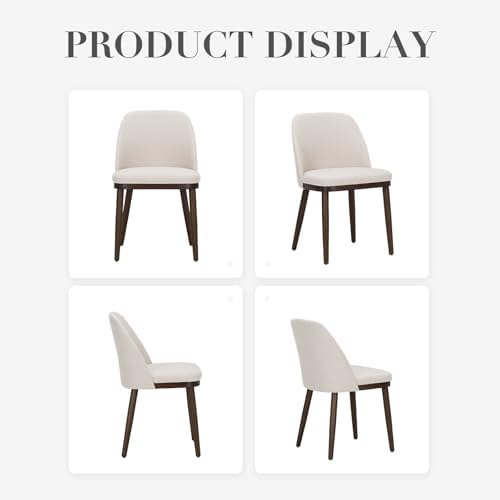 COLAMY Upholstered Dining Chairs Set of 4, Modern Kitchen Chairs with Back, F...