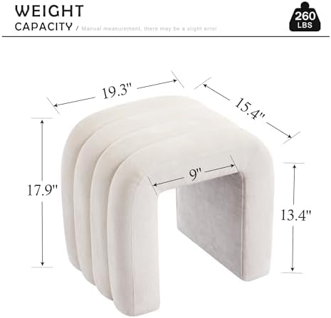 Multi-Functional Ottoman Stool, Footrest for Couch, Modern Vanity Stool for M...