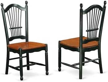 East West Furniture ANDO5-BCH-W 5 Piece Dining Room Table Set Includes a Roun...