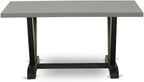 East West Furniture VT696 V-Style Modern Kitchen Table - a Rectangle Dining Table Top with Stylish Legs, 36x60 Inch, Multi-Color