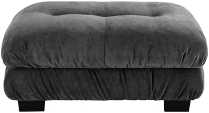 Upholstered Ottoman Footstool with Cushion for Sectional Sofa Couch 300lbs fo...