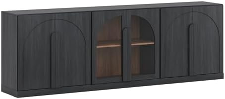 BELLEZE Bijou 3-Piece Modular Sideboard Buffet Cabinet - Ebony