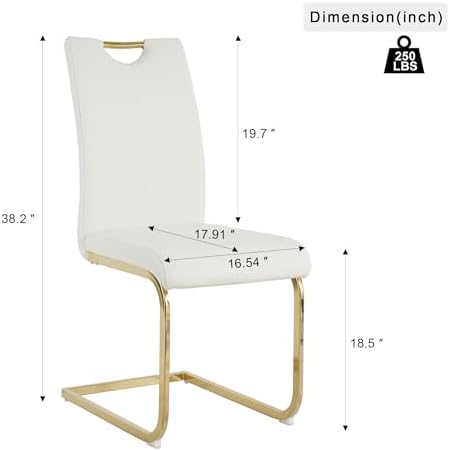 HomVent 68.11" Rectangle Faux Marble Dining Table Set for 6,Diamond Base...