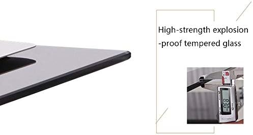 Telephone Table, Sofa Side Table,Square Tempered Glass Small Coffee Table,Tel...