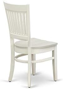 East West Furniture ANVA5-LWH-W 5 Piece Kitchen Table Set for 4 Includes a Ro...