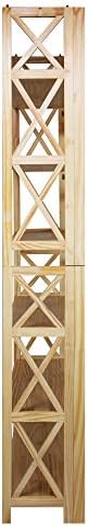 Casual Home Montego 3-Shelf Folding Bookcase, Natural , 27.5" Wide