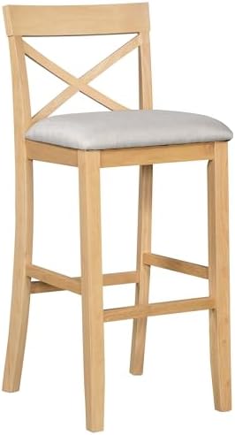 LUMISOL 3 Piece Pub Table and Chair Set, Small Wood Counter Height Bar Table ...
