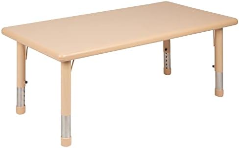 Flash Furniture 48x24 in Rectangular Activity Table with 4 Chairs, Natural