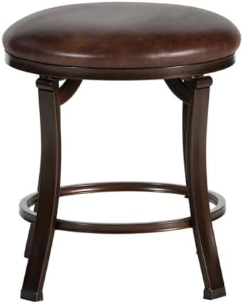 Hillsdale Furniture Hastings Backless Vanity Stool, Antique Brown