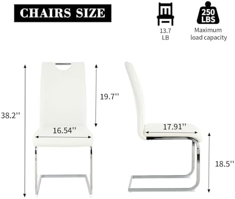yeag Modern Dining Chairs Set of 4, Kitchen & Kitchen Room Chairs, with S...