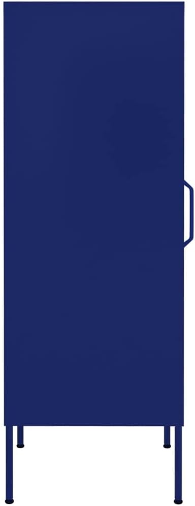 Steel Storage Cabinet Navy Blue 16.7x13.8x40 in with 2 Adjustable Shelves, 13...