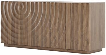 4-Door Sideboard Buffet Cabinet, 59'' Wood Kitchen Storage Cabinet Si...