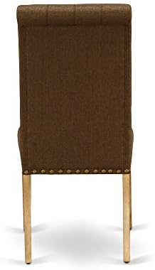 East West Furniture DLBR3-OAK-18 3 Piece Kitchen Table & Chairs Set Conta...