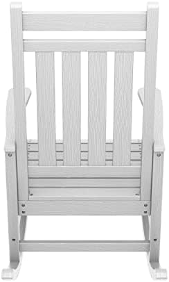 SERWALL Outdoor Rocking Chair Set of 2, Adult HDPE Rocking Chair, White | 21....