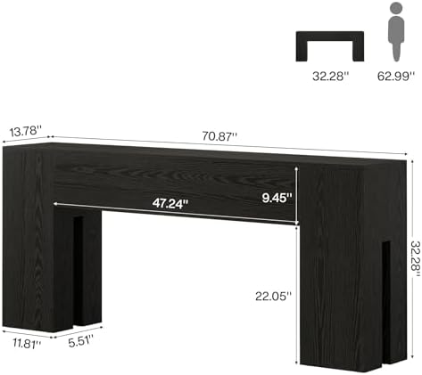 Tribesigns 71-Inch Long Console Table for Entryway, Farmhouse Sofa Console | ...