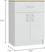 33" H Kitchen Pantry, Storage Cabinet with 1 Drawer, 2 Interior Shelves, 2 Doors, Easy to Maintain, for Dining Room
