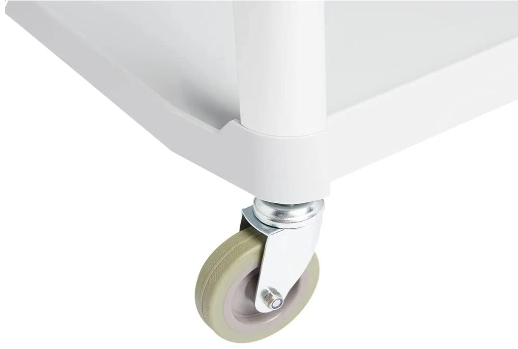 Amazon Basics 3 Shelves Utility Cart with 400 lbs Loading Capacity, Smooth move, Gray