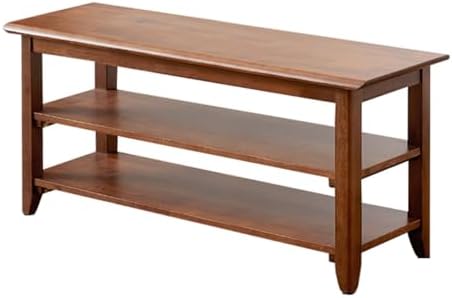 XKZG Shoe Rack Bench Wooden Shoe Storage Bench Entryway Bench, Brown, 39.4&qu...