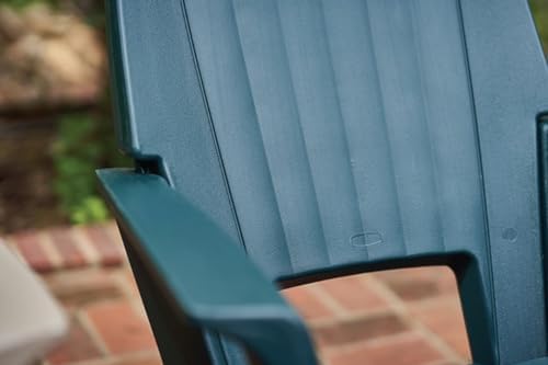 Semco Rockaway Heavy Duty All Weather Patio or Deck Rocking Chair, Green | Polyethylene Outdoor Rocker with Backrest and Armrests for Porch, Deck, and Patio