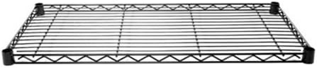 Shelving Inc. 8" d x 30" w x 64" h Black Wire Shelving with 5 Tier Shelves, Weight Capacity 300lbs Per Shelf
