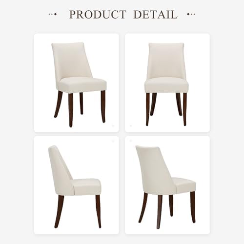 COLAMY Upholstered Modern Dining Room Chairs Set of 6, Beige