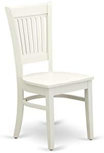 East West Furniture ANVA5-LWH-W 5 Piece Kitchen Table Set for 4 Includes a Ro...