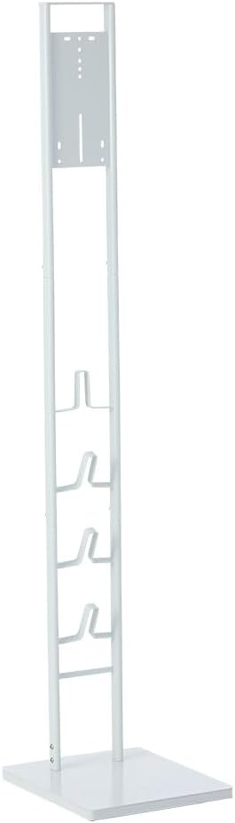 Vacuum Cleaner Stand Freestanding Holder with Accessory Storage for Vacuum Cleaners & Accessories - White Metal
