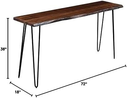 Jofran Nature's Edge 72" Farmhouse Dining Table - Solid Wood Counter...