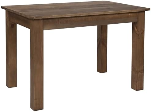 Merrick Lane Jessamine 46" x 30" Rectangular Rustic Solid Pine Farm...