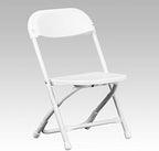Kids Heavy Duty Plastic Stackable Folding Chairs, White 4pk | TentandTable Kids Heavy Duty Plastic Stackable Folding Chairs, White 4pk