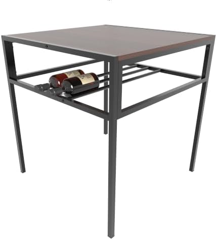 KEIKI 3-Piece Small Dinner Table Set for 2-4 Dinning with Storage, Walnut