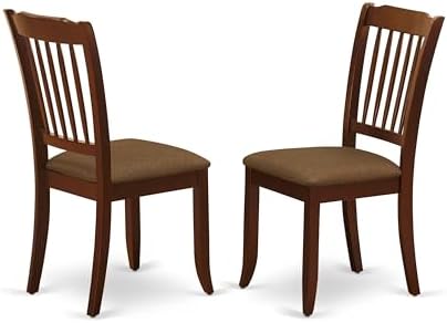 East West Furniture DLDA5-MAH-C 5 Piece Kitchen Table Set for 4 Includes a Ro...