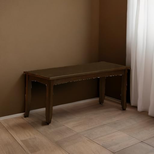 East West Furniture PFB-CAP-W Parfait Dining Table Bench with Wooden Seat, 52...