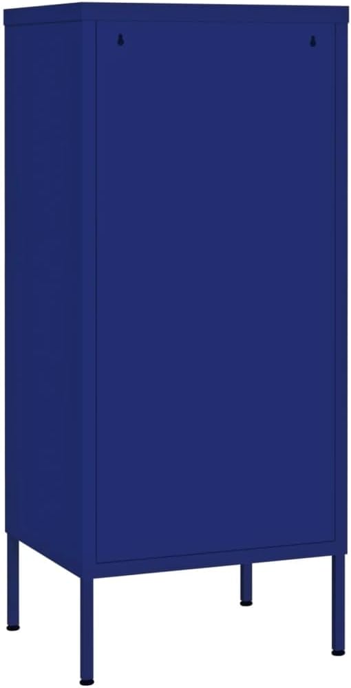 Steel Storage Cabinet Navy Blue 16.7x13.8x40 in with 2 Adjustable Shelves, 13...