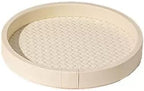 Leather Catchall Tray Organizer for Entryway Vanity Living Room | Organize keys, sunglasses & perfume. Elegant leather catchall tray decor for your entryway, vanity & living room.