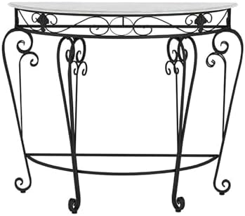Console Table Decor Entryway Marble Scalloped Tables Behind,Half Moon Console...