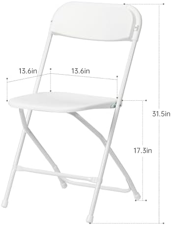 100 PCS Plastic Folding Chair, Portable Commercial Chair, Heavy-Duty Plastic ...