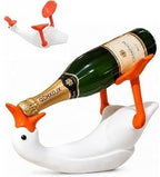 Goose Wine Bottle Holder Novelty Duck Figurine Decor | PLA Material, No Assembly Required, Single Bottle Storage, Smooth Seamless Texture, Tabletop Display