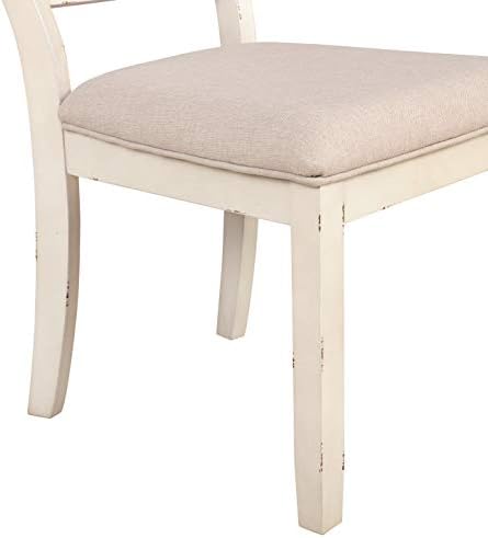 Roundhill Furniture Prato 7-Piece Dining Table Set with Cross Back Chairs, An...